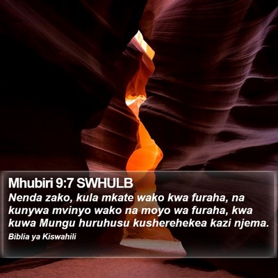 Mhubiri 9:7 SWHULB Bible Verse Image