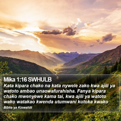 Mika 1:16 SWHULB Bible Verse Image