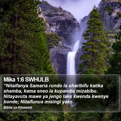 Mika 1:6 SWHULB Bible Verse Image