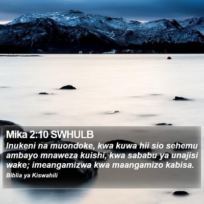 Mika 2:10 SWHULB Bible Verse Image