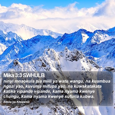 Mika 3:3 SWHULB Bible Verse Image