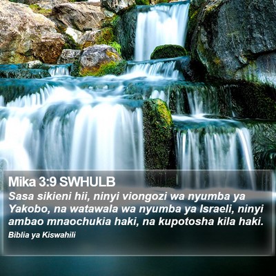 Mika 3:9 SWHULB Bible Verse Image