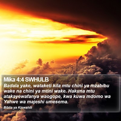 Mika 4:4 SWHULB Bible Verse Image