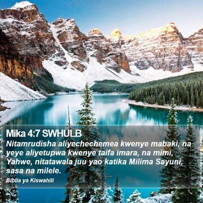 Mika 4:7 SWHULB Bible Verse Image