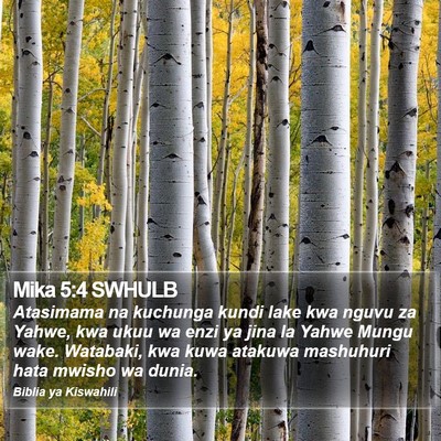 Mika 5:4 SWHULB Bible Verse Image