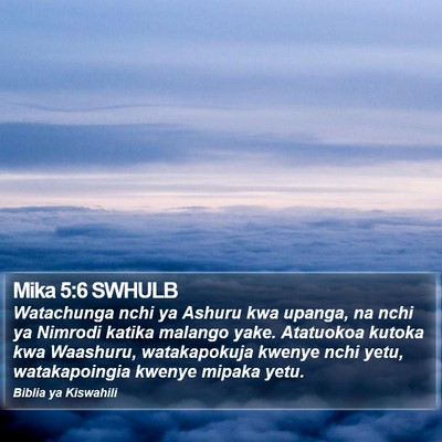 Mika 5:6 SWHULB Bible Verse Image