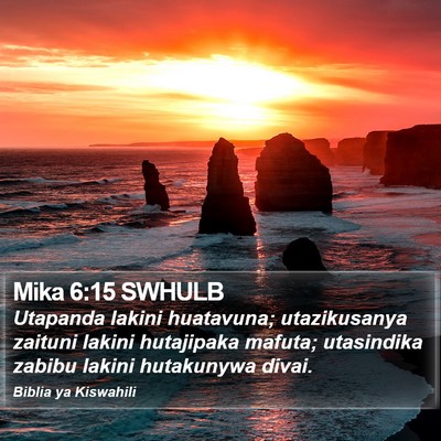 Mika 6:15 SWHULB Bible Verse Image