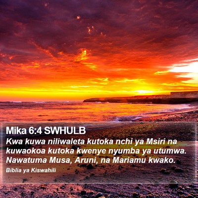 Mika 6:4 SWHULB Bible Verse Image