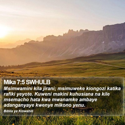 Mika 7:5 SWHULB Bible Verse Image