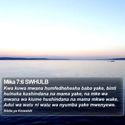 Mika 7:6 SWHULB Bible Verse Image
