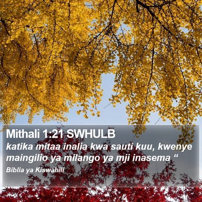 Mithali 1:21 SWHULB Bible Verse Image