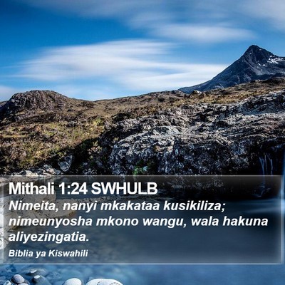 Mithali 1:24 SWHULB Bible Verse Image