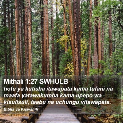 Mithali 1:27 SWHULB Bible Verse Image