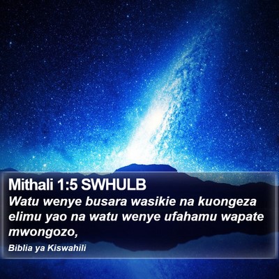 Mithali 1:5 SWHULB Bible Verse Image