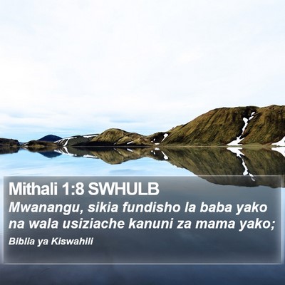 Mithali 1:8 SWHULB Bible Verse Image