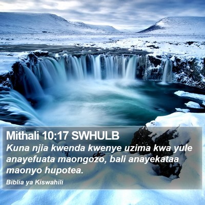 Mithali 10:17 SWHULB Bible Verse Image
