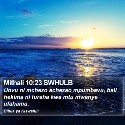 Mithali 10:23 SWHULB Bible Verse Image