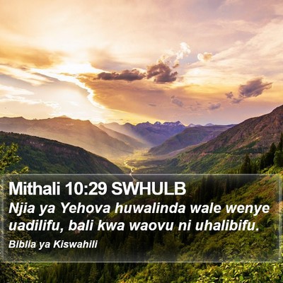 Mithali 10:29 SWHULB Bible Verse Image