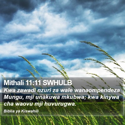 Mithali 11:11 SWHULB Bible Verse Image