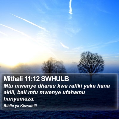 Mithali 11:12 SWHULB Bible Verse Image