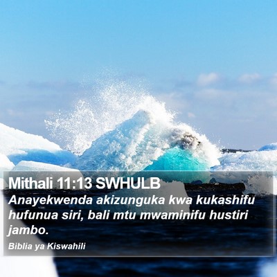 Mithali 11:13 SWHULB Bible Verse Image