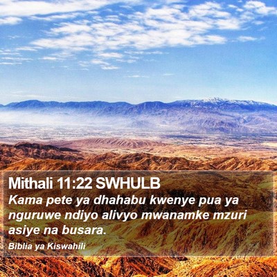 Mithali 11:22 SWHULB Bible Verse Image