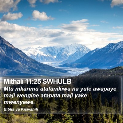 Mithali 11:25 SWHULB Bible Verse Image