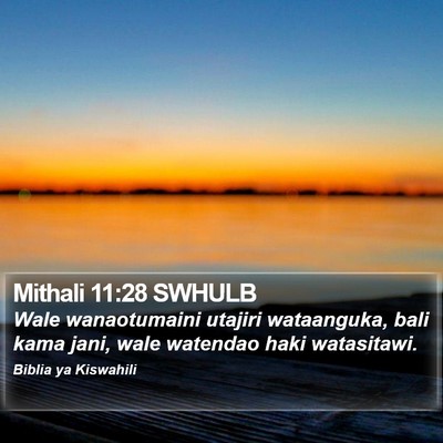 Mithali 11:28 SWHULB Bible Verse Image