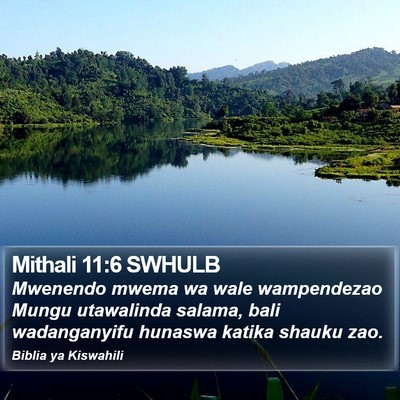 Mithali 11:6 SWHULB Bible Verse Image