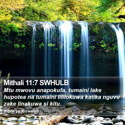Mithali 11:7 SWHULB Bible Verse Image
