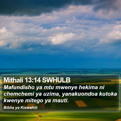 Mithali 13:14 SWHULB Bible Verse Image