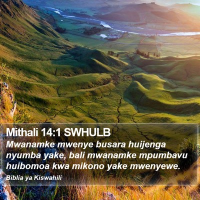 Mithali 14:1 SWHULB Bible Verse Image