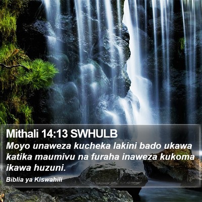 Mithali 14:13 SWHULB Bible Verse Image