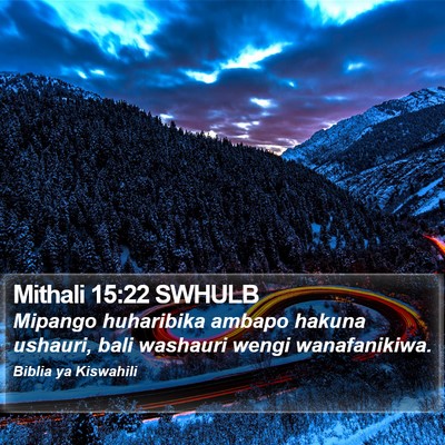 Mithali 15:22 SWHULB Bible Verse Image