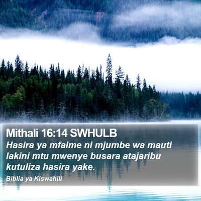 Mithali 16:14 SWHULB Bible Verse Image