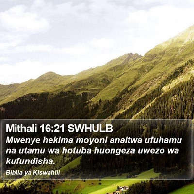 Mithali 16:21 SWHULB Bible Verse Image