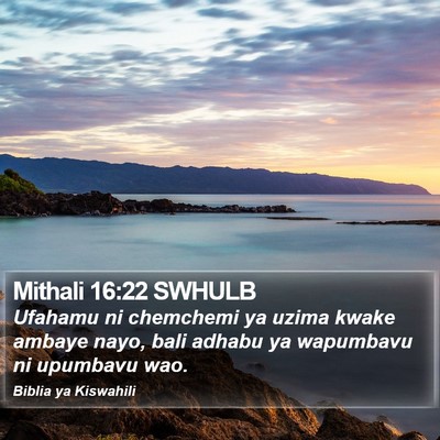Mithali 16:22 SWHULB Bible Verse Image