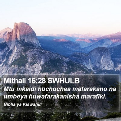 Mithali 16:28 SWHULB Bible Verse Image