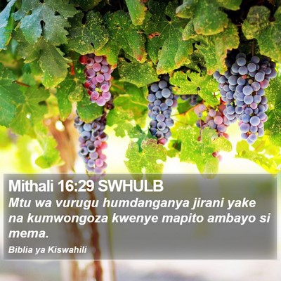 Mithali 16:29 SWHULB Bible Verse Image
