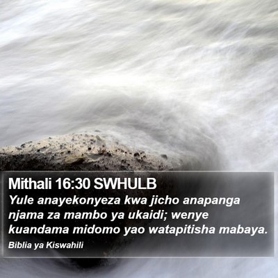 Mithali 16:30 SWHULB Bible Verse Image