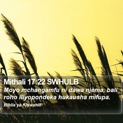 Mithali 17:22 SWHULB Bible Verse Image
