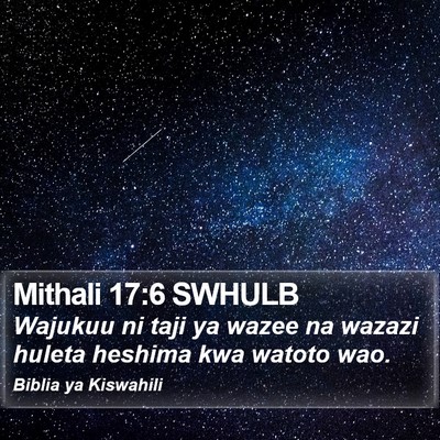 Mithali 17:6 SWHULB Bible Verse Image