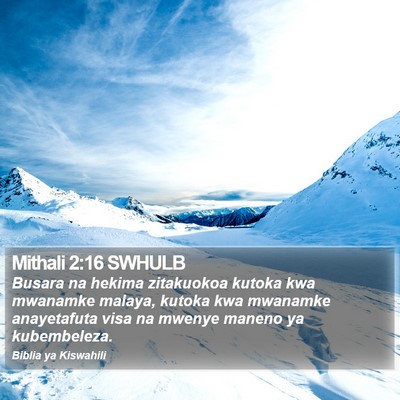 Mithali 2:16 SWHULB Bible Verse Image