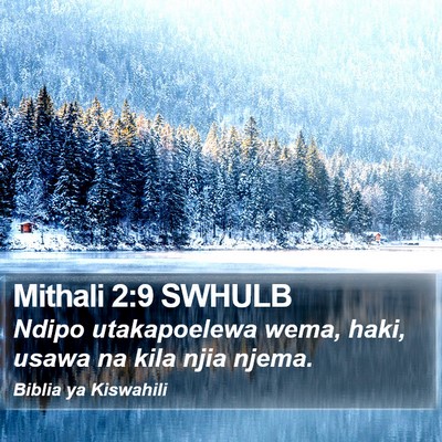 Mithali 2:9 SWHULB Bible Verse Image