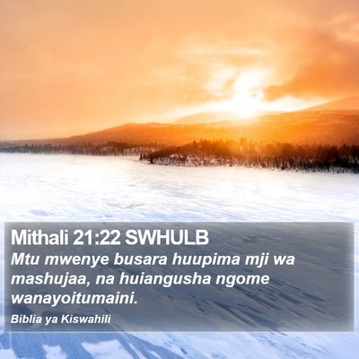Mithali 21:22 SWHULB Bible Verse Image