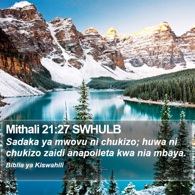 Mithali 21:27 SWHULB Bible Verse Image