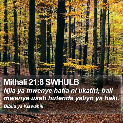 Mithali 21:8 SWHULB Bible Verse Image