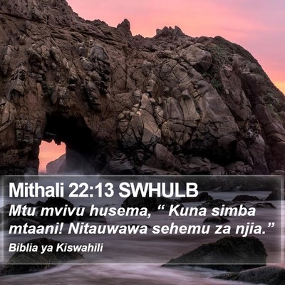 Mithali 22:13 SWHULB Bible Verse Image