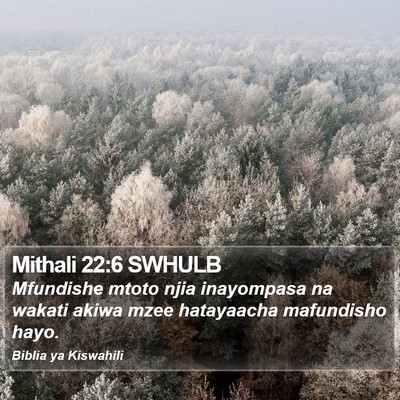 Mithali 22:6 SWHULB Bible Verse Image