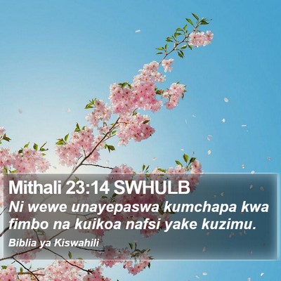 Mithali 23:14 SWHULB Bible Verse Image